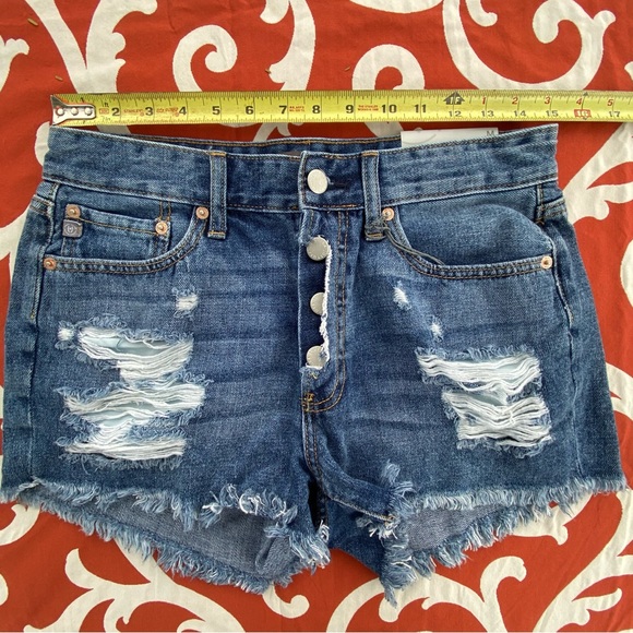 NWT Just USA high rise button fly distressed size medium 8 - Picture 3 of 9